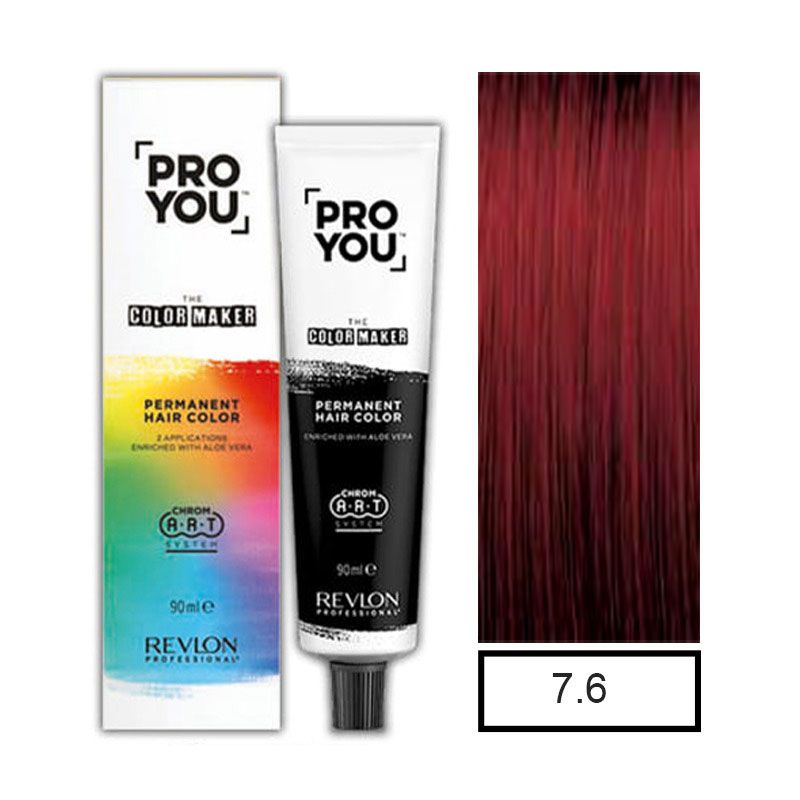 REVLON - Tintura Permanente Pro You Rubio Medio Rojizo 7.6 +Oxidante