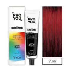 REVLON - Tintura Permanente Pro You Rubio Medio Rojo Intenso 7.66 +Oxidante