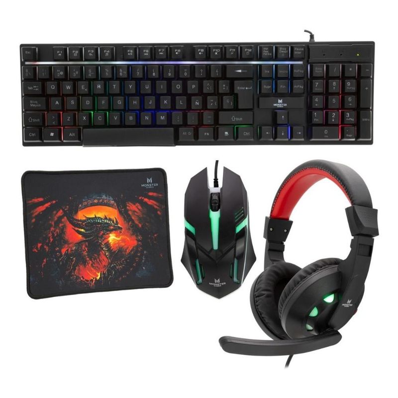 MONSTER GAMES - Kit Crew Insertion 4in1 Monster Games - Negro