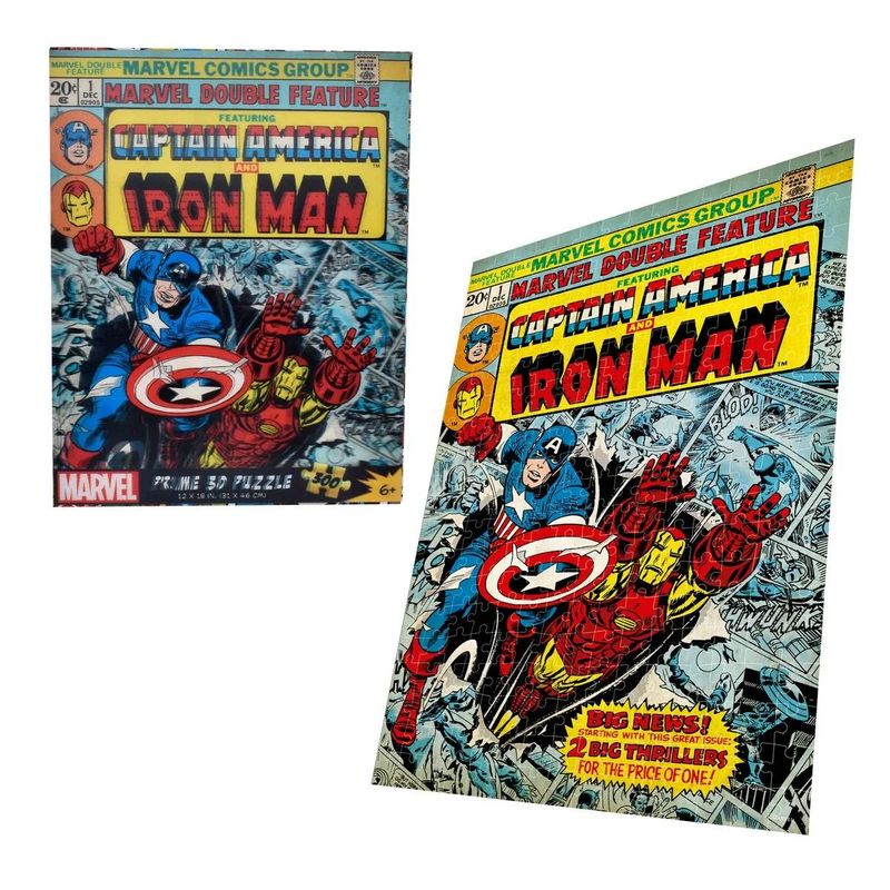 MARVEL - Puzzle 3d De 300 Piezas Marvel Comics Vintage - Iron Man
