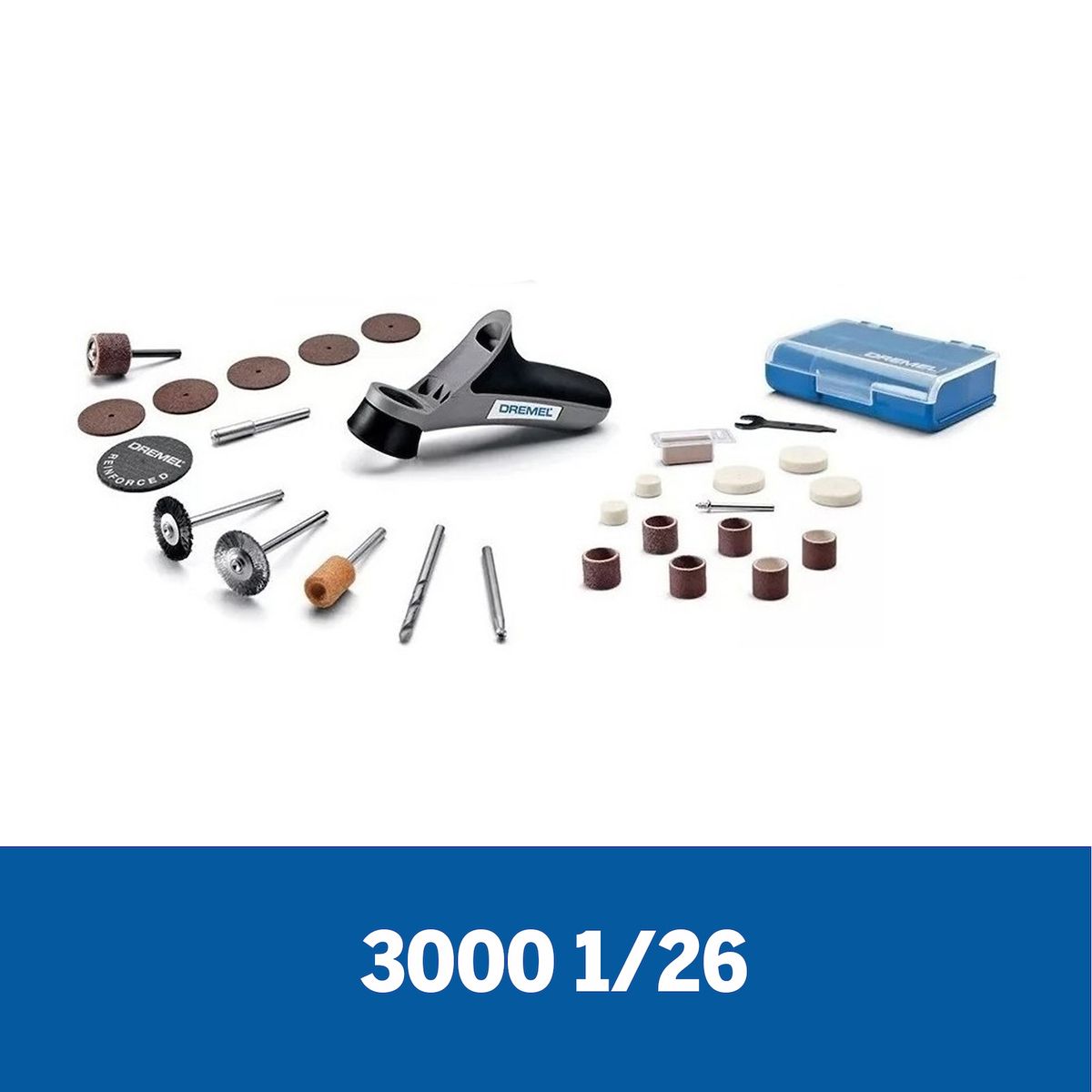 BOSCH - Dremel 3000 26 Accs 130W Bosch + Empuñadira Auxiliar