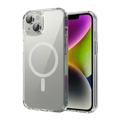 XUNDD - Carcasa para iPhone 14 Plus MagSafe Transparente Reforzada