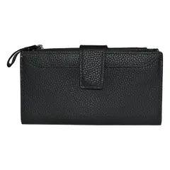 MAILEA - Billetera grande c/ chapeta mujer negro