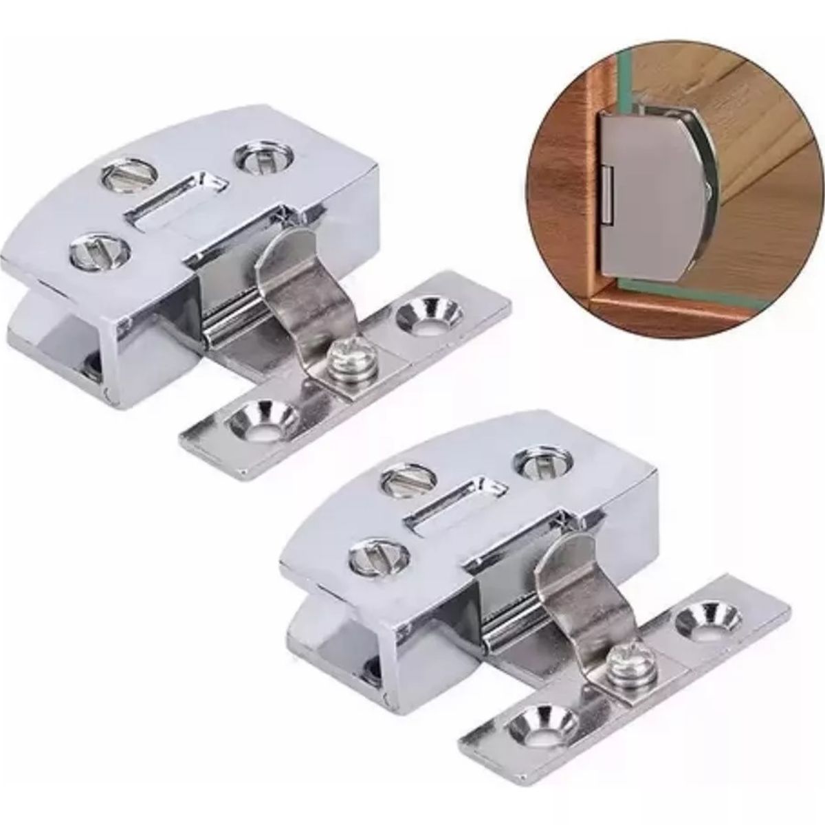GENERICO - Bisagra Para Puerta De Vidrio 5 A 8mm 1 Par Estantes Gabinetes…