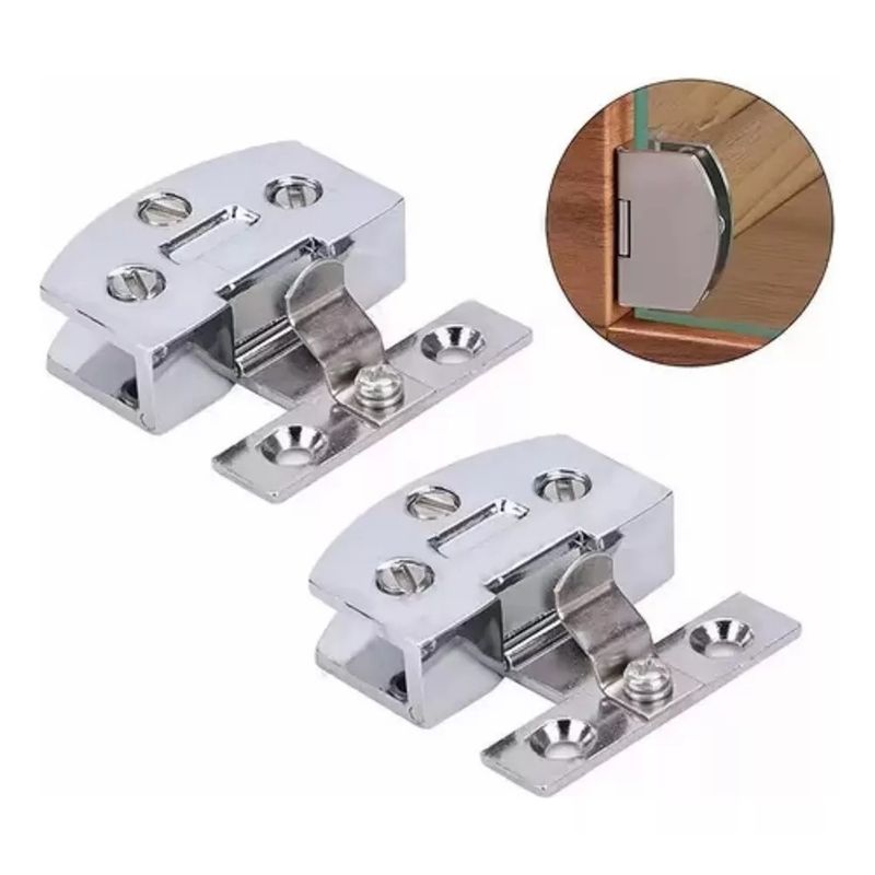 GENERICO - Bisagra Para Puerta De Vidrio 5 A 8mm 1 Par Estantes Gabinetes…