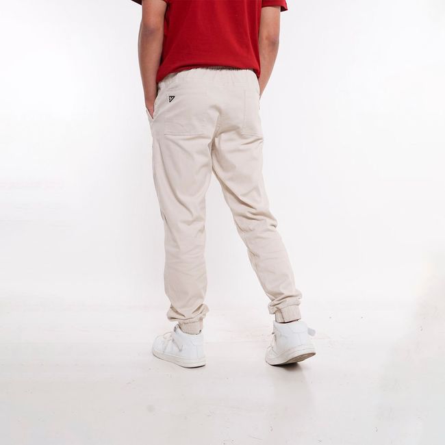 GANGSTER - Pantalon Jogger Canvas Over Beige Gangster