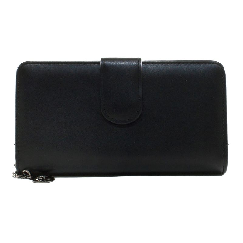 MAILEA - Billetera grande franja piton mujer negro