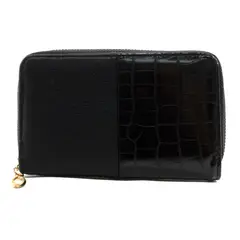 MAILEA - Billetera mediana 2 materiales mujer negro