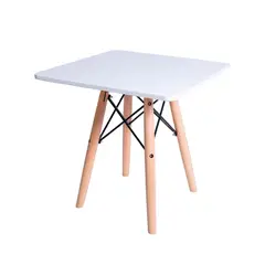 WHITE MARKET - Mesa Infantil Eames Blanca Cuadrada