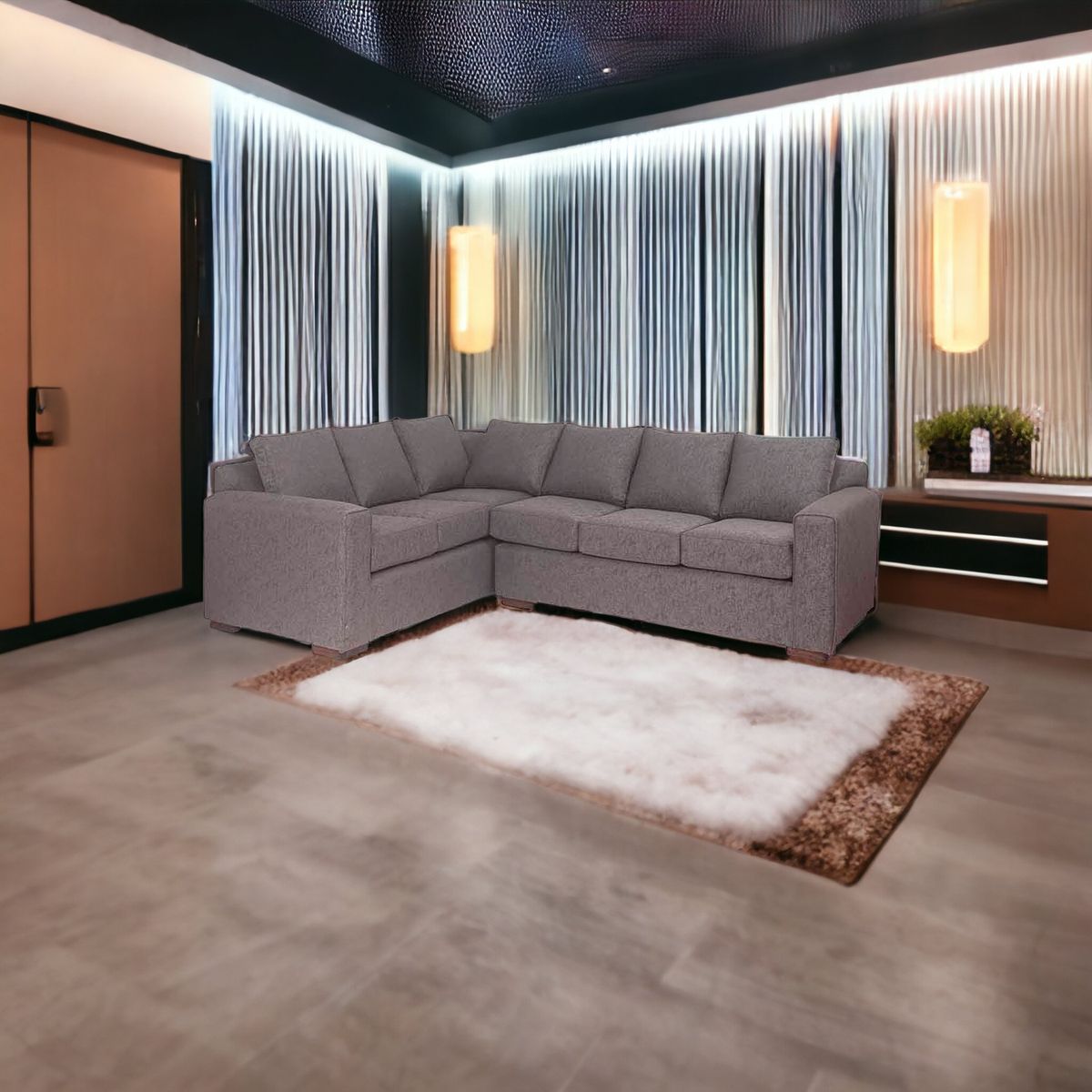 MUEBLES AMERICA - Seccional New Star Lino Sidelli Gris