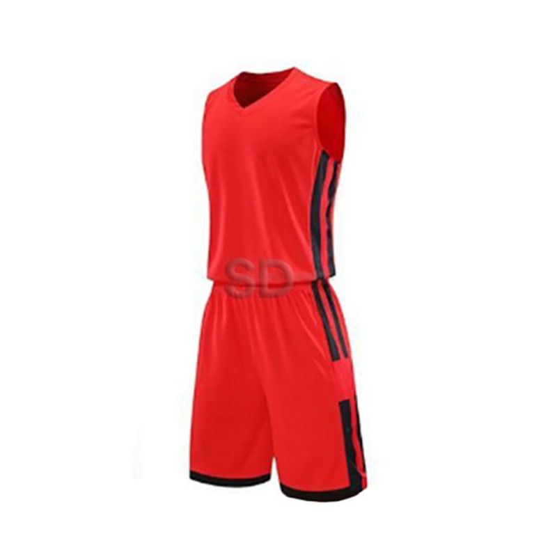 SDFIT - Uniforme de Basketball Unisex Diseño 206580 / (Rojo / Negro) Talla L…