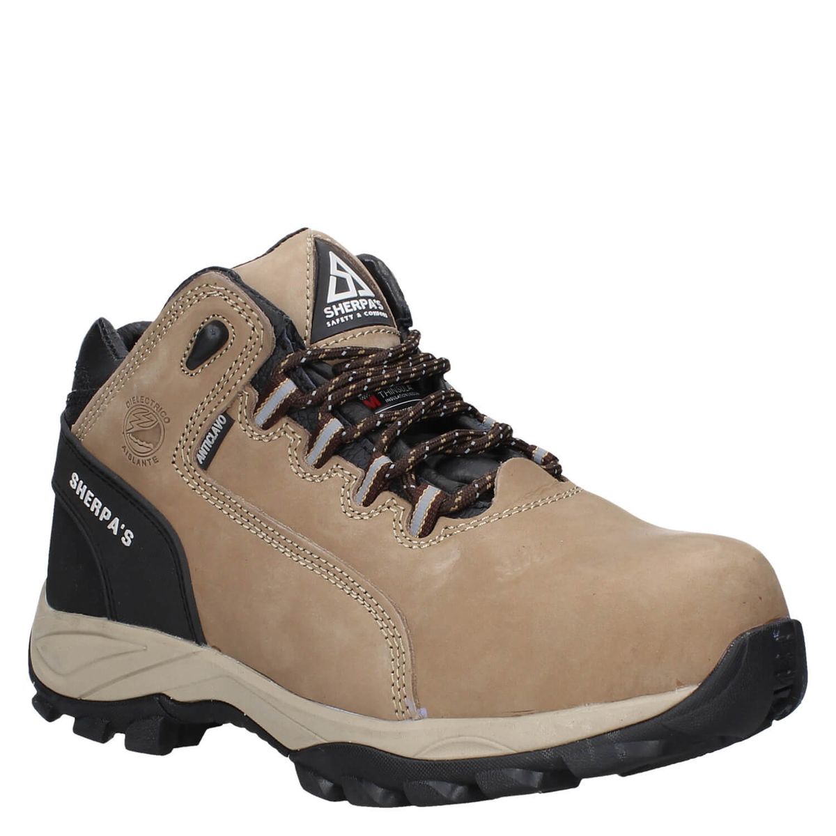 SHERPAS - Zapato de Seguridad Hombre Café Sherpas