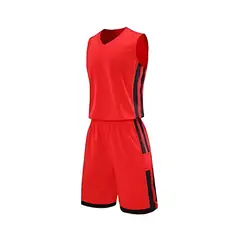 SDFIT - Uniforme de Basketball Unisex Diseño 206580 / (Rojo / Negro) Talla M…