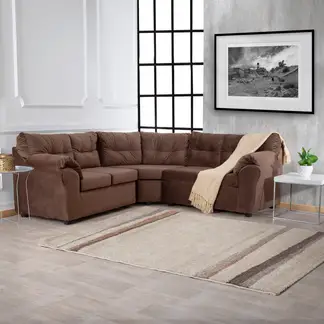 MUEBLES MPR - Sofá Seccional Alerce Felpa 2-1-2