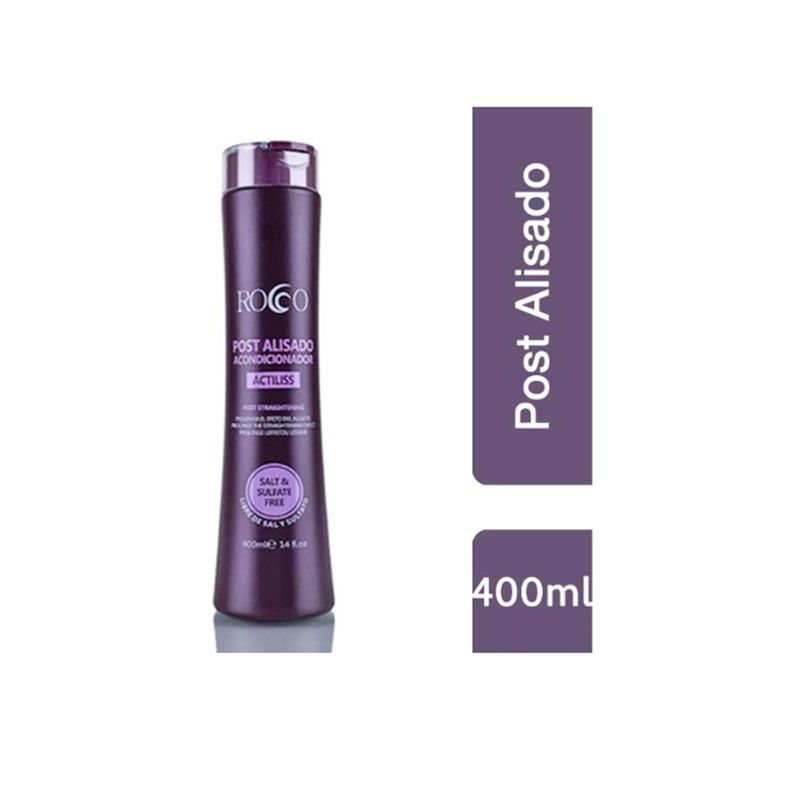 ROCCO - Rocco® Acondicionador Post Alisado Rojo Sin Sal 400ml