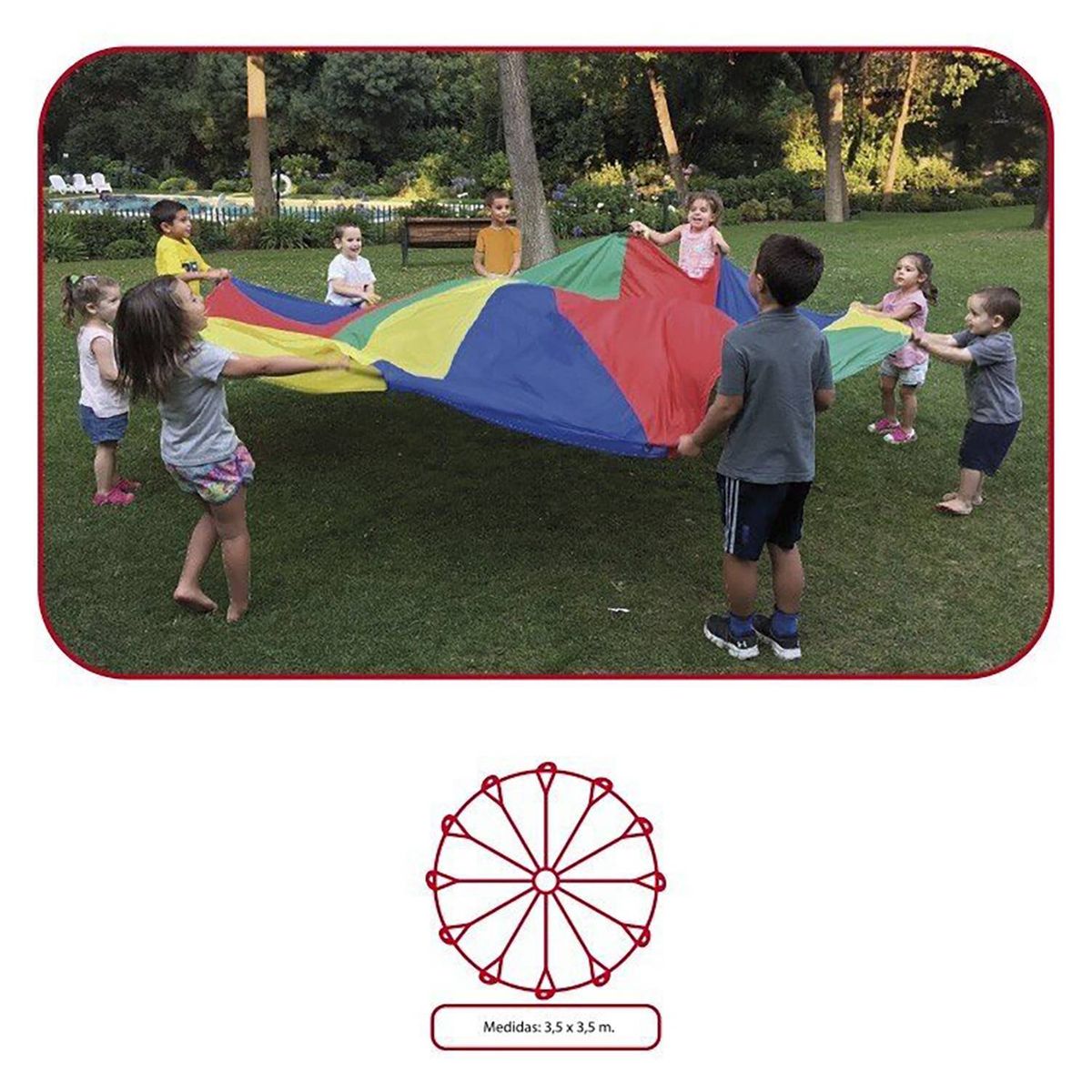 DACTIC - Paracaídas 12 manillas 35m