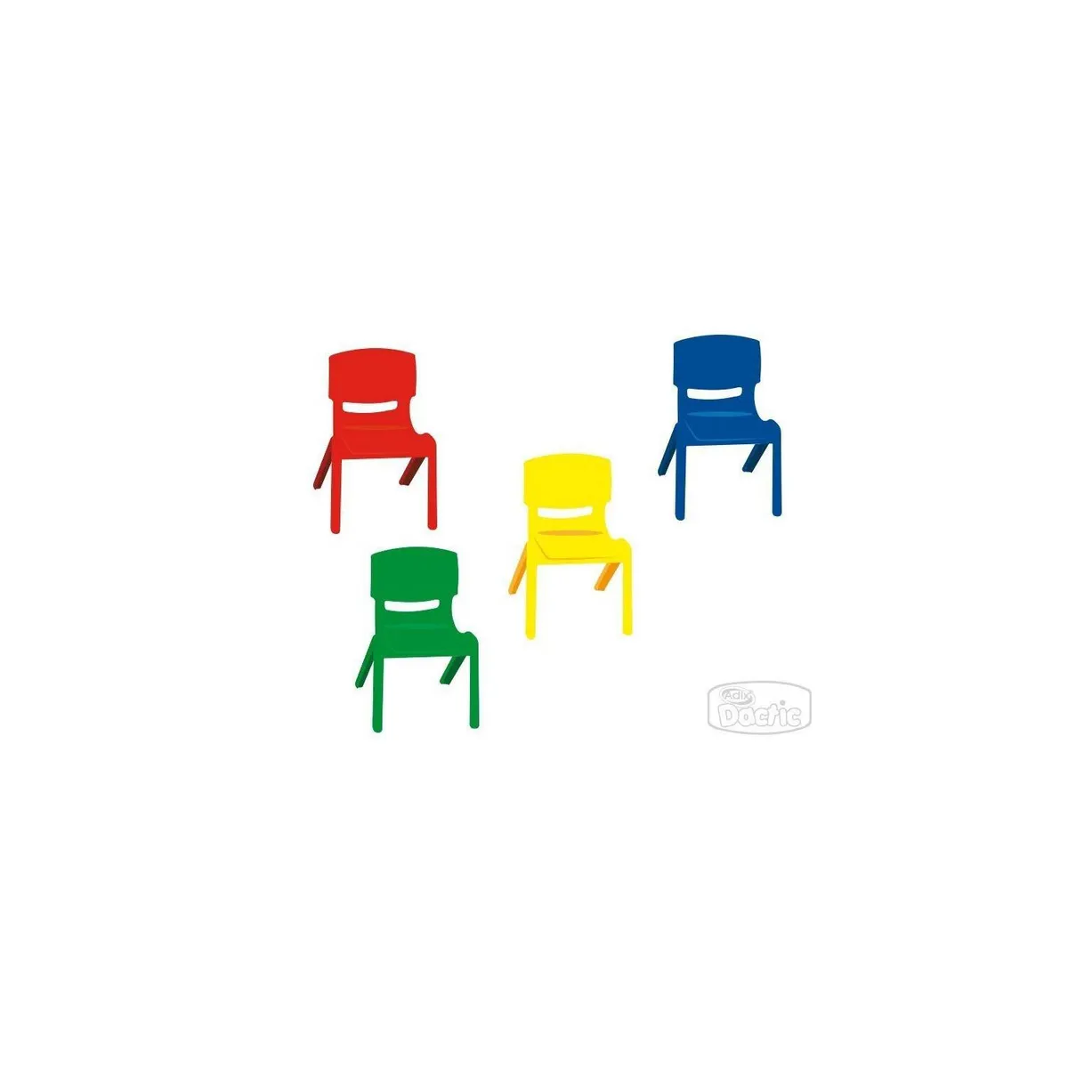 DACTIC - SILLA INFANTIL PLÁSTICA AZUL
