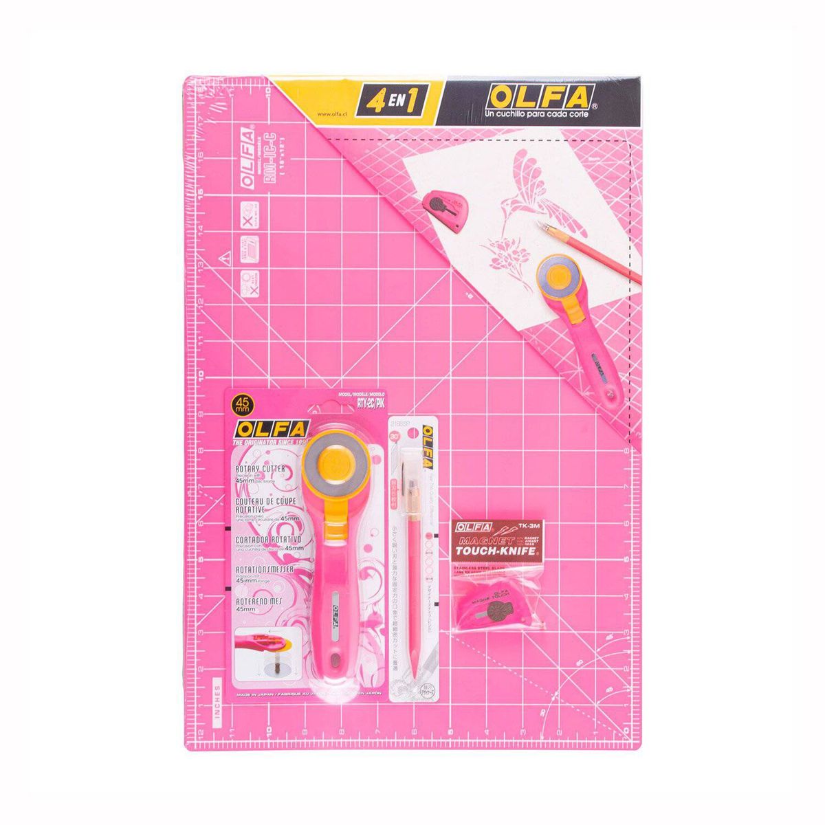 OLFA - Set  de  Corte  Rosado