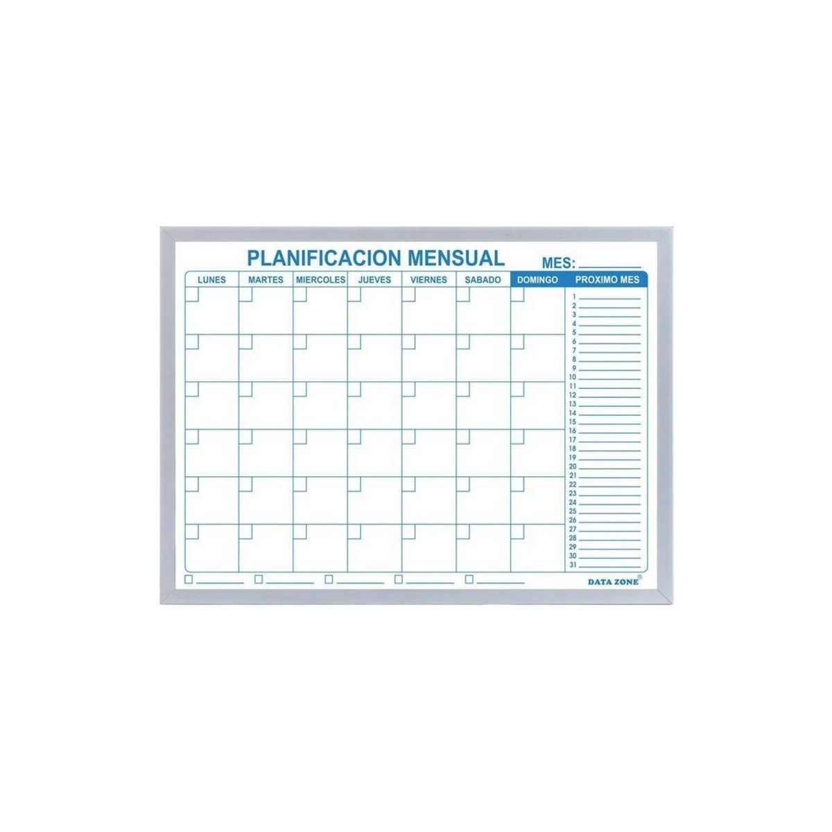 DATAZONE - PLANIFICADOR MENSUAL MAGNÉTICO GRANDE