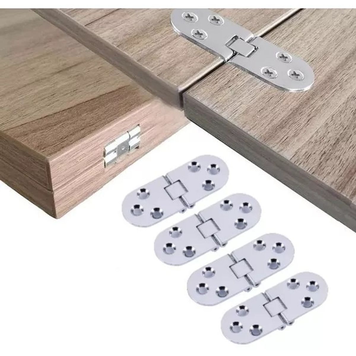 GENERICO - Bisagra Para Puerta Mueble Armario Plegable 180° 4 Unidades…