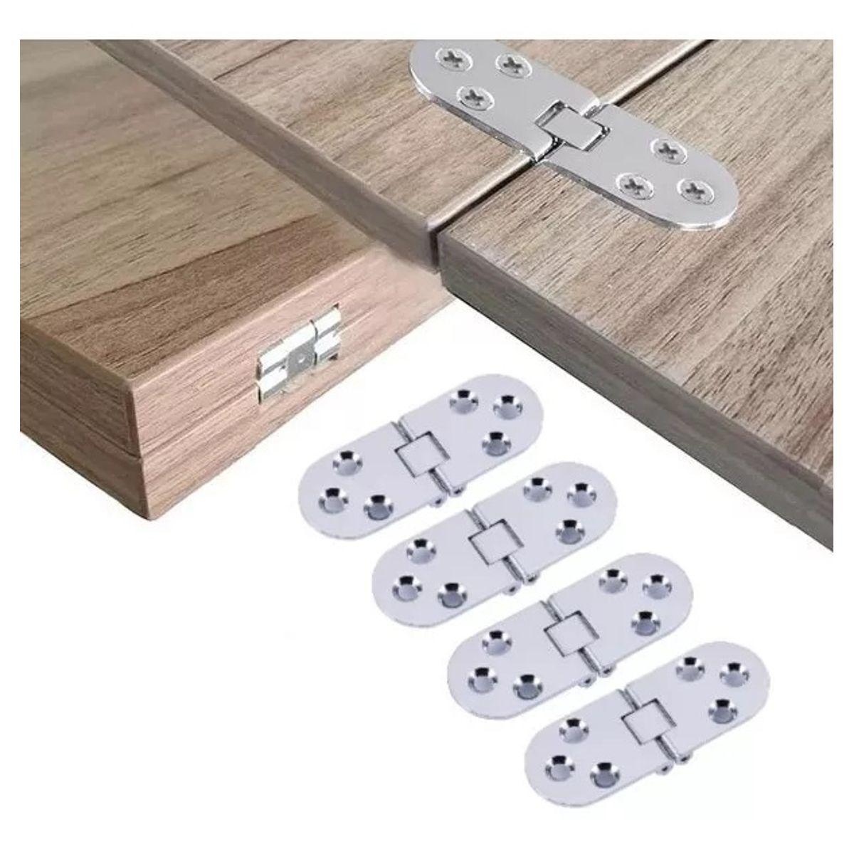 GENERICO - Bisagra Para Puerta Mueble Armario Plegable 180° 4 Unidades…