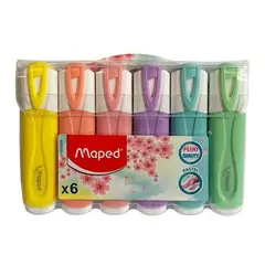 MAPED - Set 6 Destacadores Pastel Fluo Peps