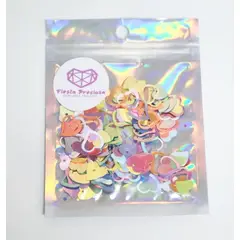 GENERICO - Lentejuela Siluetas y Corazones Multicolores Color Pastel