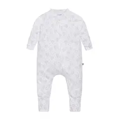 POMPON PIMA - Enterito Pijama bebé - Algodon Pima - Zipper - Globos Lila