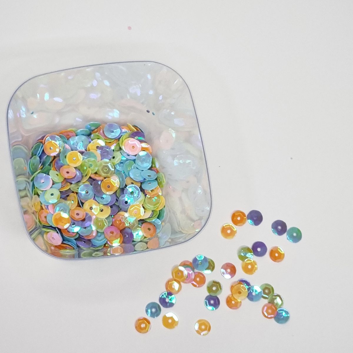 GENERICO - Lentejuela Redondas Multicolores Color Pastel