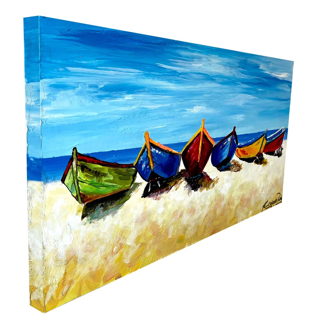 GENERICO - playa blanca con botes