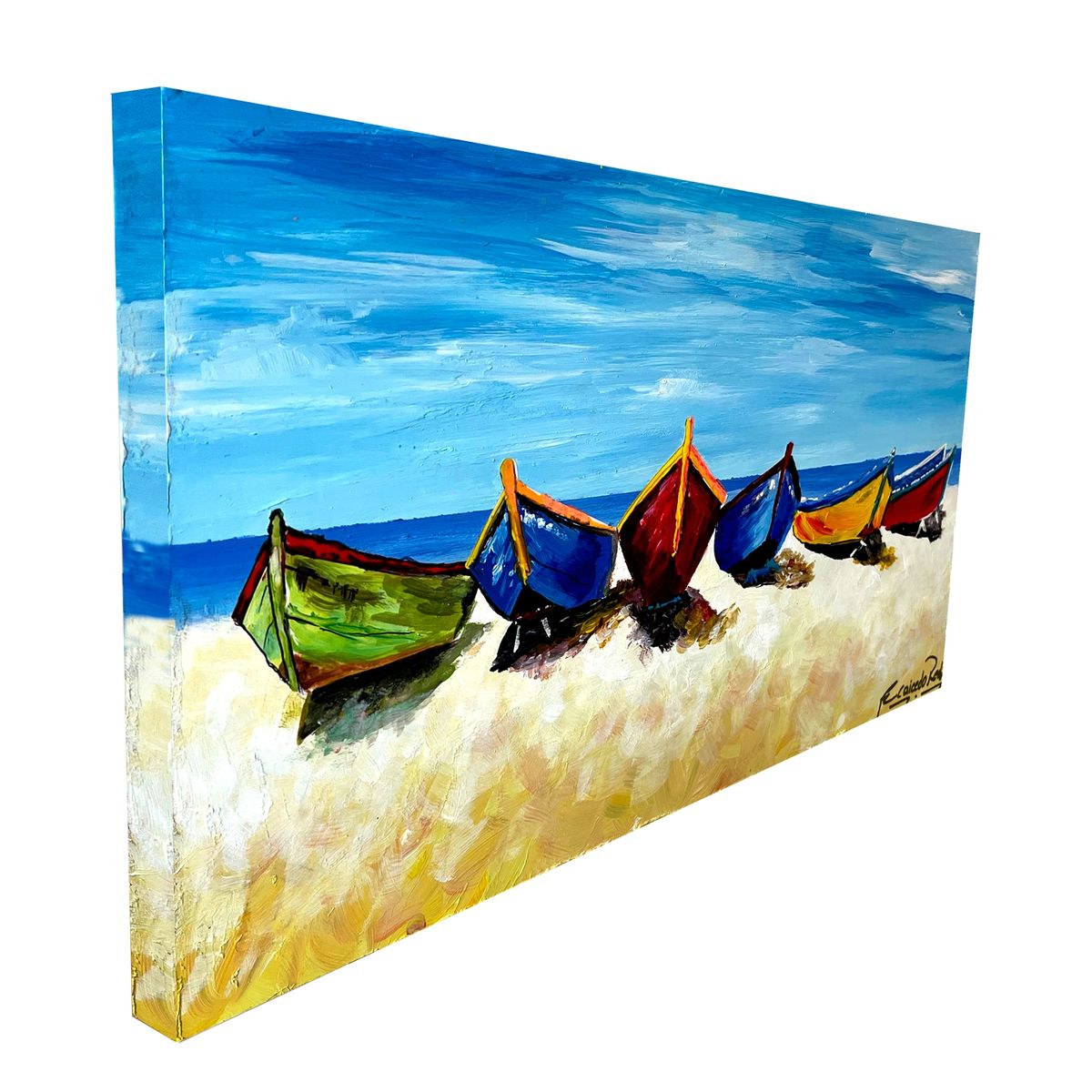 GENERICO - playa blanca con botes