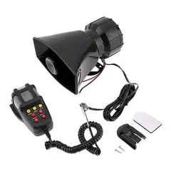 GENERICO - Bocina Policial Sirena Carabinero 7 Tonos Megafono 100w 12v
