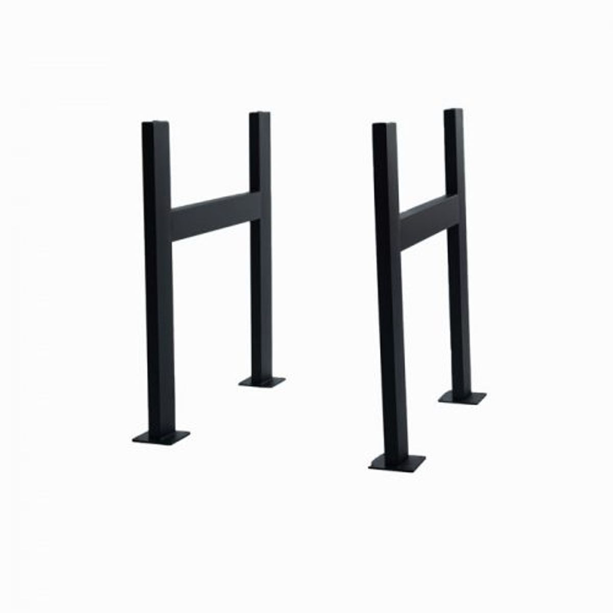 NECTAR - Par Patas de Mesa de Hierro Forjado Negro 70x60 cm