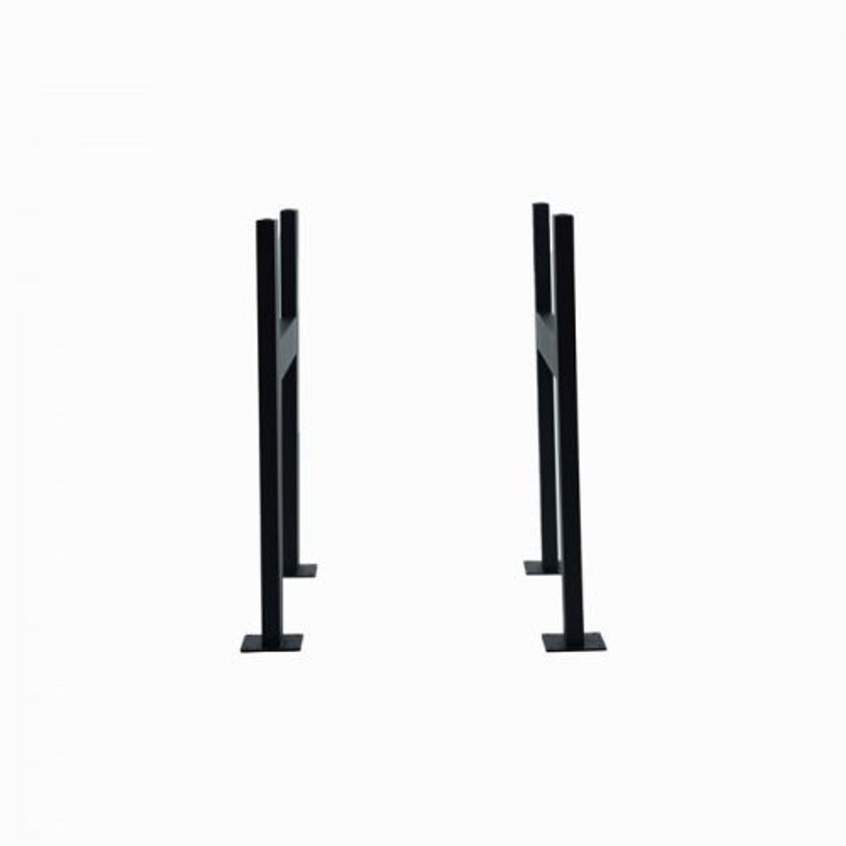 NECTAR - Par Patas de Mesa de Hierro Forjado Negro 70x60 cm