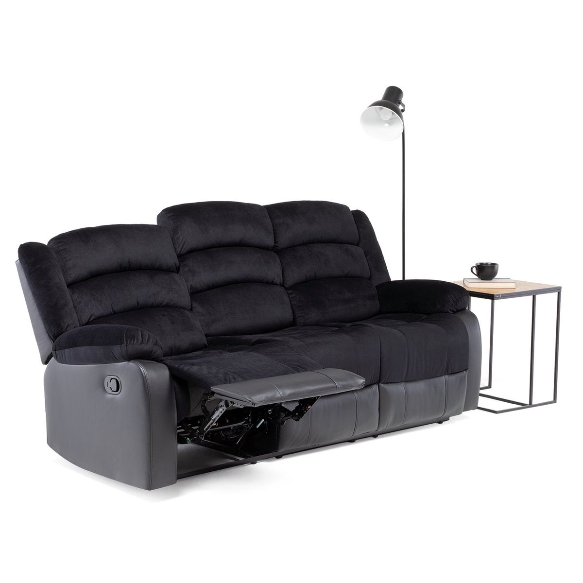 SOFA RECLINABLE 3 CUERPOS BLACK VENOM + POSAVASOS DE ALUMINIO, marca VYS SPA - Foto Principal