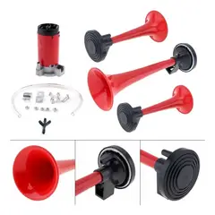 GENERICO - Bocina Eléctrica 3 Trompetas Aire + Compresor Auto 12v