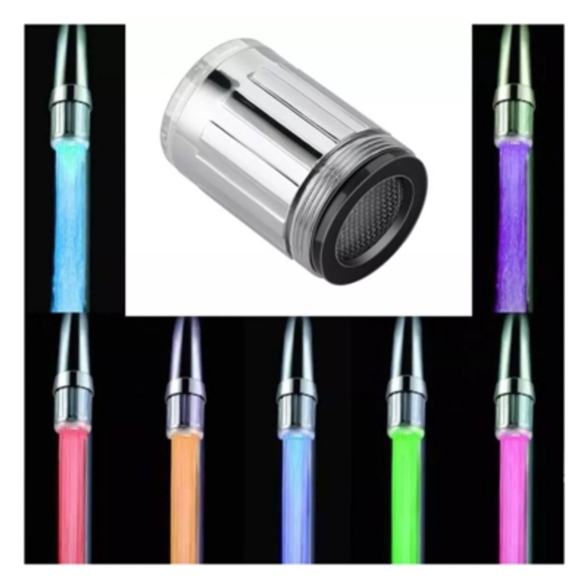 GENERICO - Adaptador De Llave Lavaplatos Luz Led Sensor De Temperatura