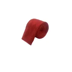 PHILIPPE SALVET - Corbata Tejida Microfibra Lisa Rombos Punta Cuadrada 65cm