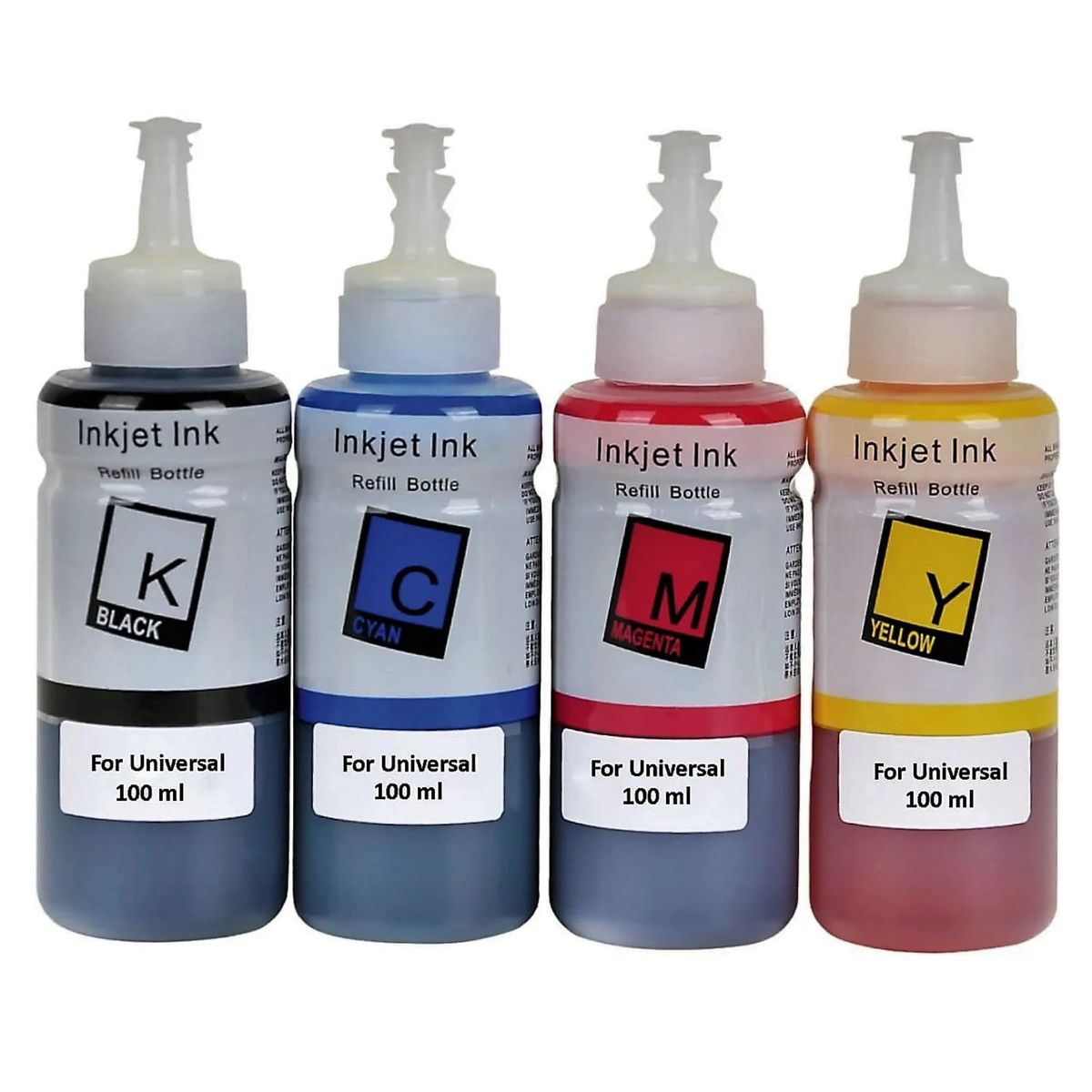 LOGIC - Pack 4 Tintas Universal Para Impresoras Epson-Canon-HP-Brother