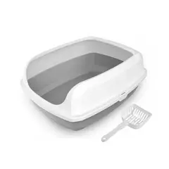 MARBEN PETS - Wonder Cat Arenero Big Cat XL con Borde Pala - Gris.