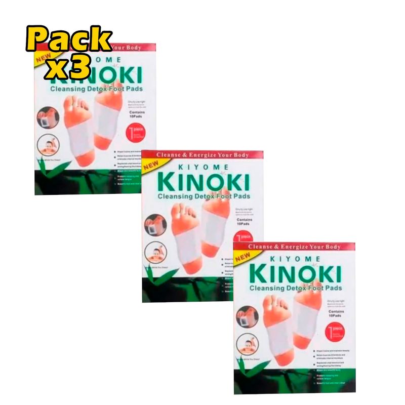 GENERICO - Pack X3 Parche Desintoxicante Kinoki 30 Unidades…
