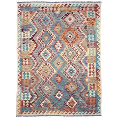 BAZHARS - Alfombra 255X168 cm Artesanal Kilim Vegi
