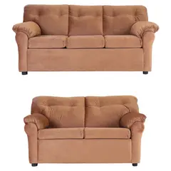 MUEBLES AMERICA - Living América 32 Tela Felpa Tostado