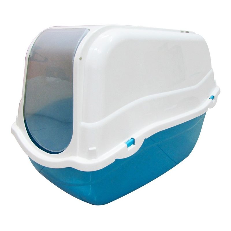MARBEN PETS - Marben Baño Sanitario Romeo Para Gatos Con Filtro - Celeste