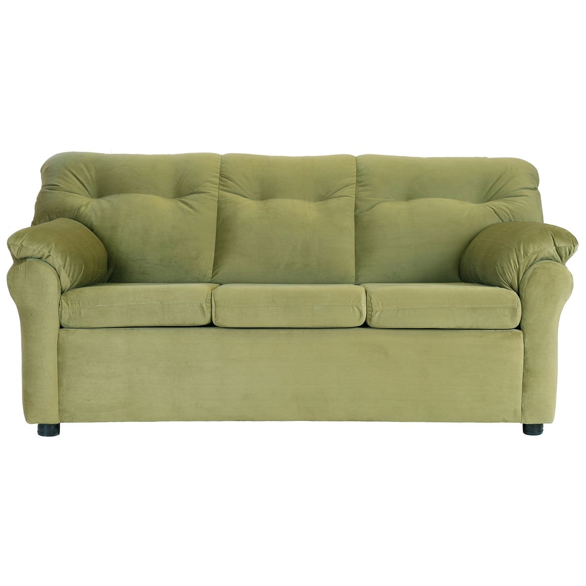 MUEBLES AMERICA - Living América 32 Tela Felpa  Verde Musgo