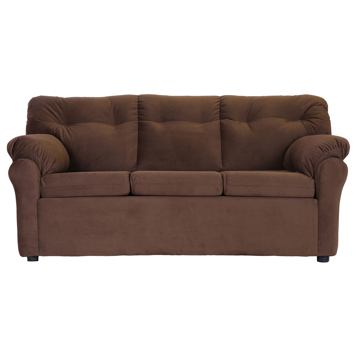 MUEBLES AMERICA - Living América 32 Tela Felpa  Chocolate