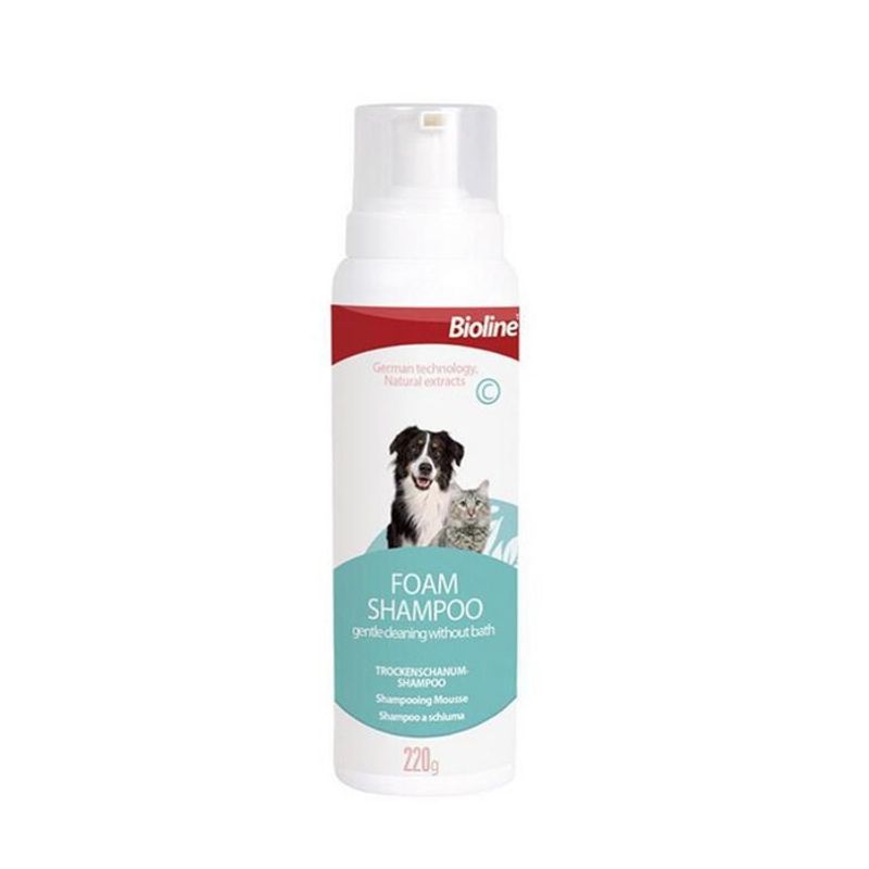 BIOLINE - Bioline Shampoo Espuma Seca Perro Gato 220g