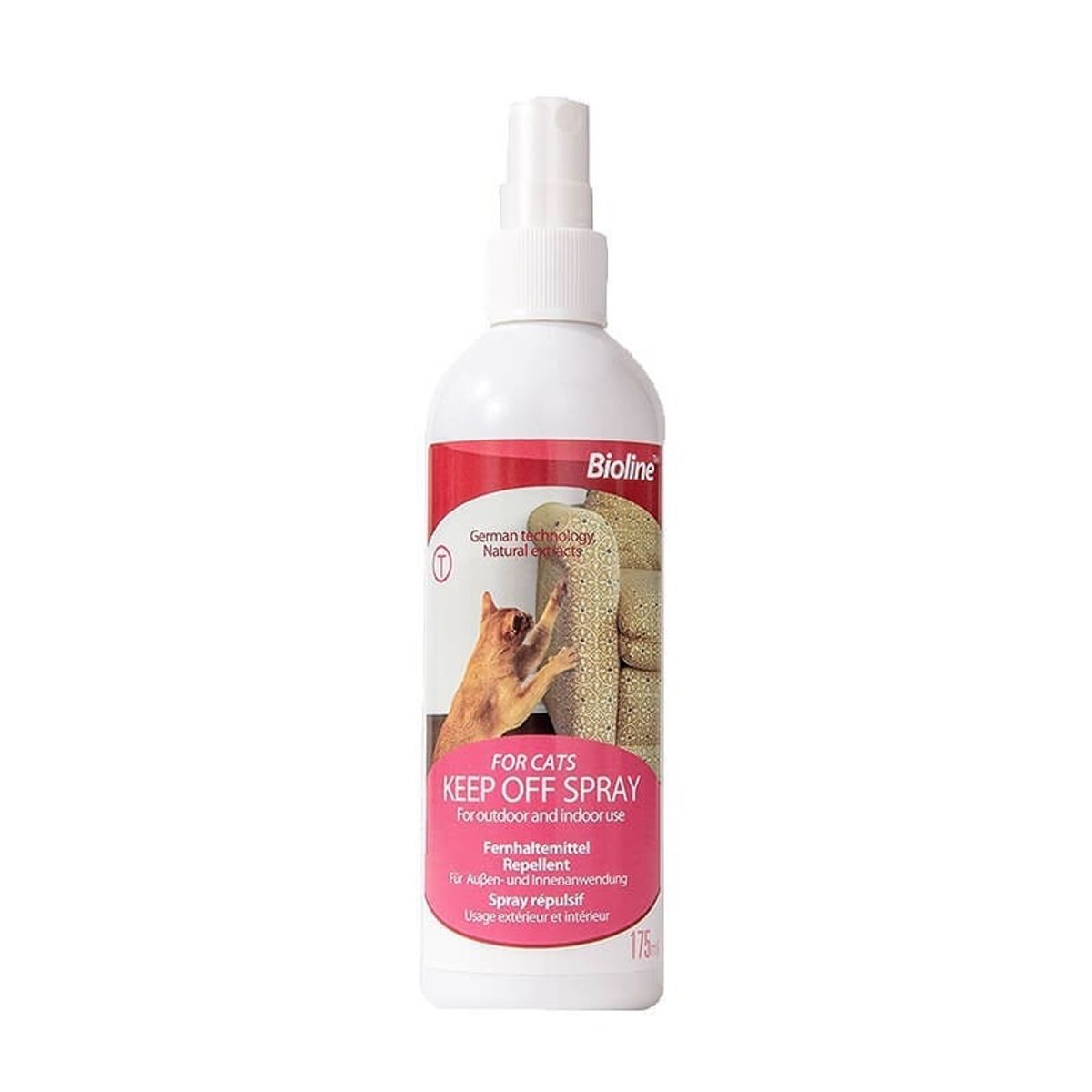 BIOLINE - Repelente Interiores Bioline Keep Off Spray Para Gatos 175ml