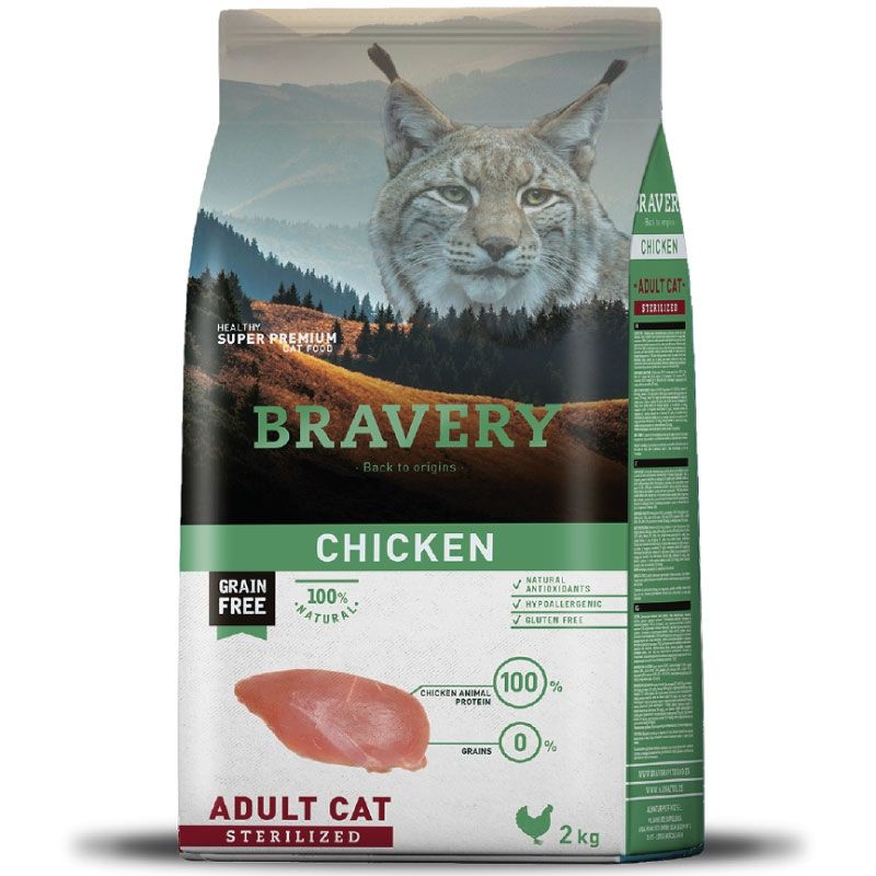 BRAVERY - Bravery Alimento Gato Chicken Sterilized 2Kg