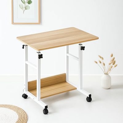 Imagen 2 del producto Mesa Escritorio para Computador Plegable Roble Oficina con Ruedas